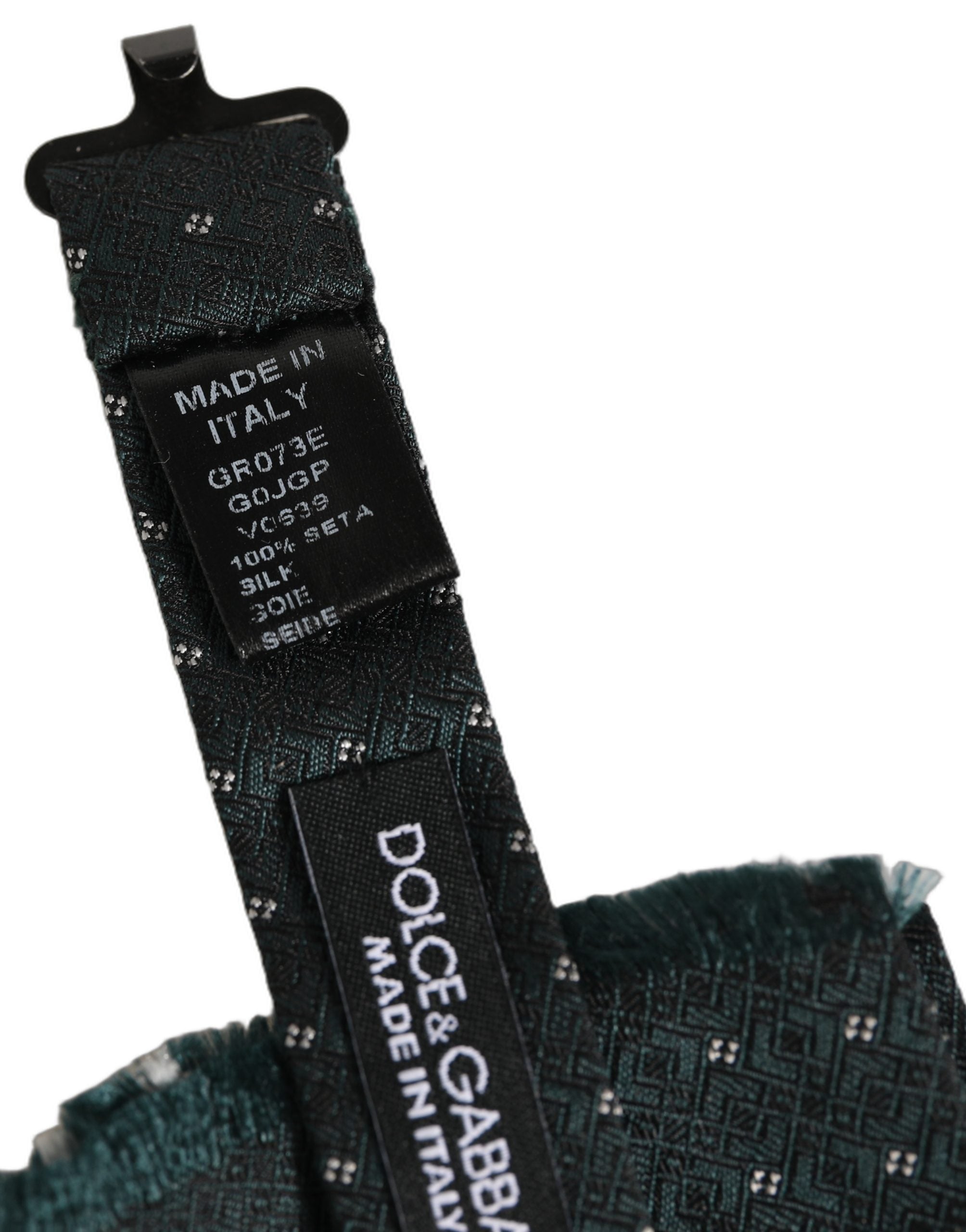 Dolce & Gabbana Dolce & Gabbana Men Green Patterned Adjustable Neck Papillon Bow Men's Tie