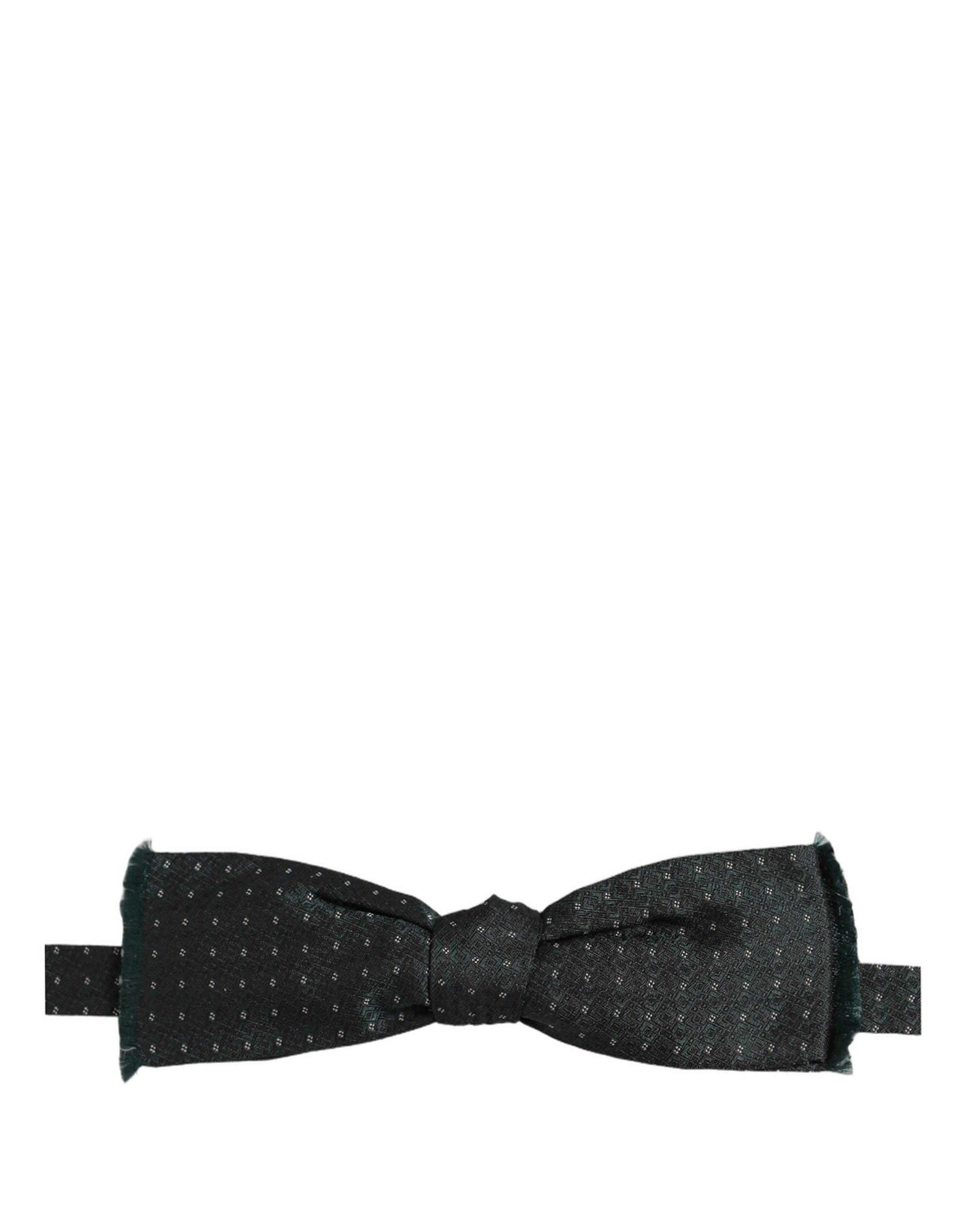 Dolce & Gabbana Dolce & Gabbana Men Green Patterned Adjustable Neck Papillon Bow Men's Tie