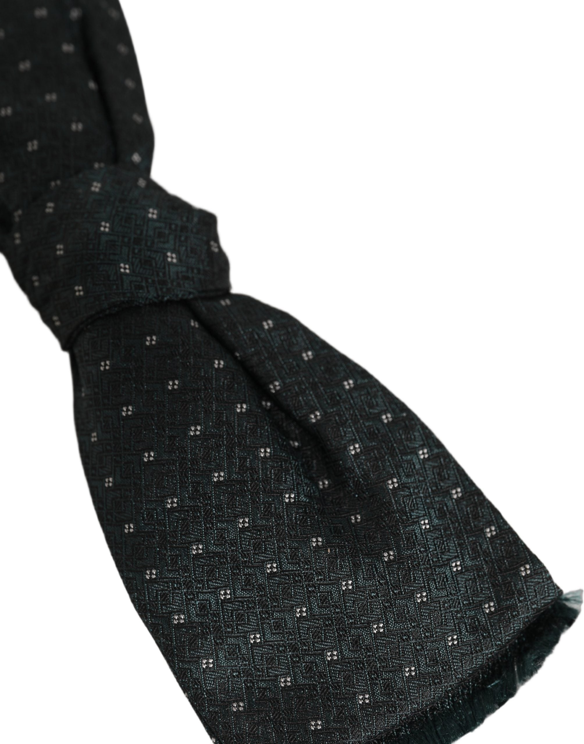 Dolce & Gabbana Dolce & Gabbana Men Green Patterned Adjustable Neck Papillon Bow Men's Tie