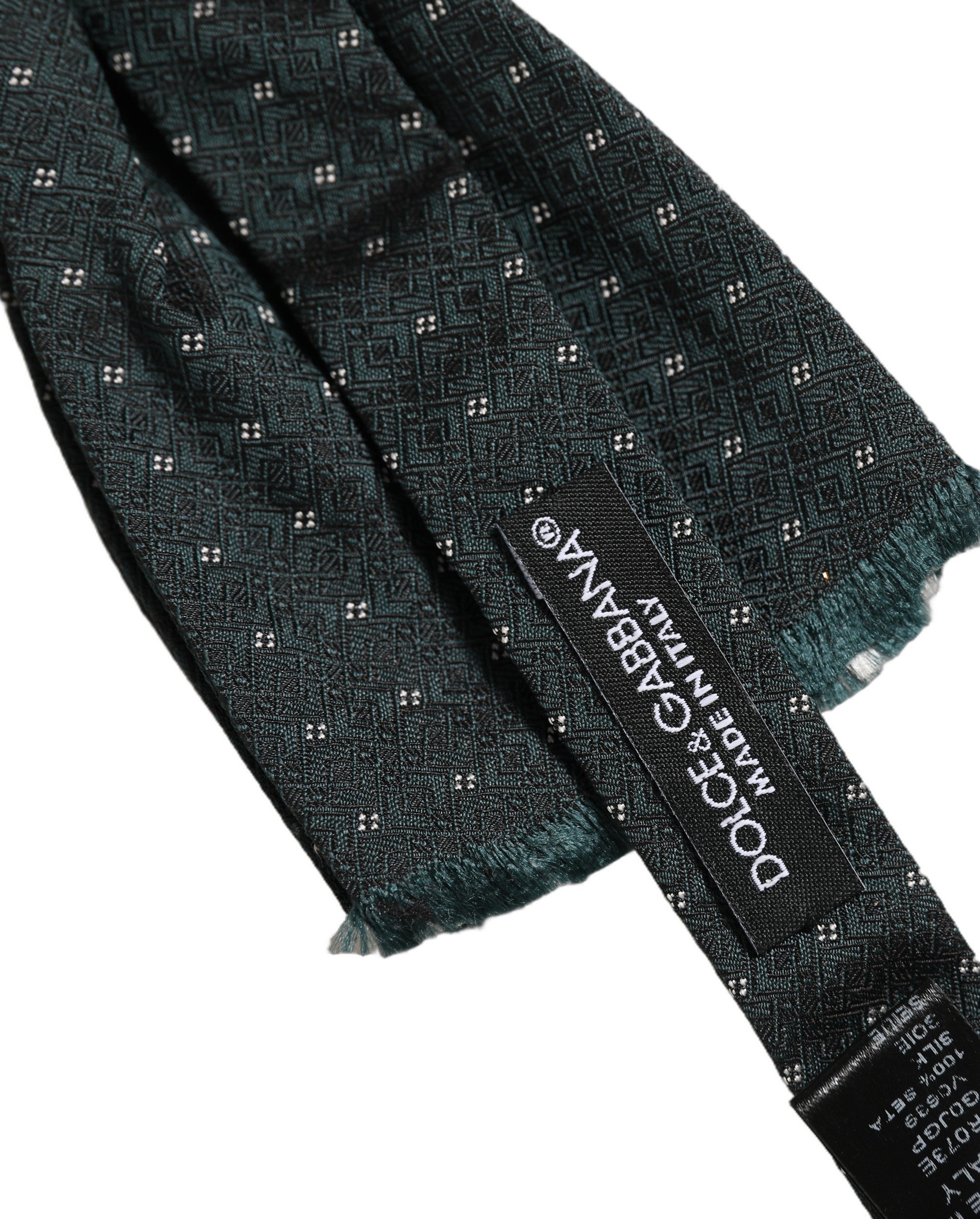 Dolce & Gabbana Dolce & Gabbana Men Green Patterned Adjustable Neck Papillon Bow Men's Tie