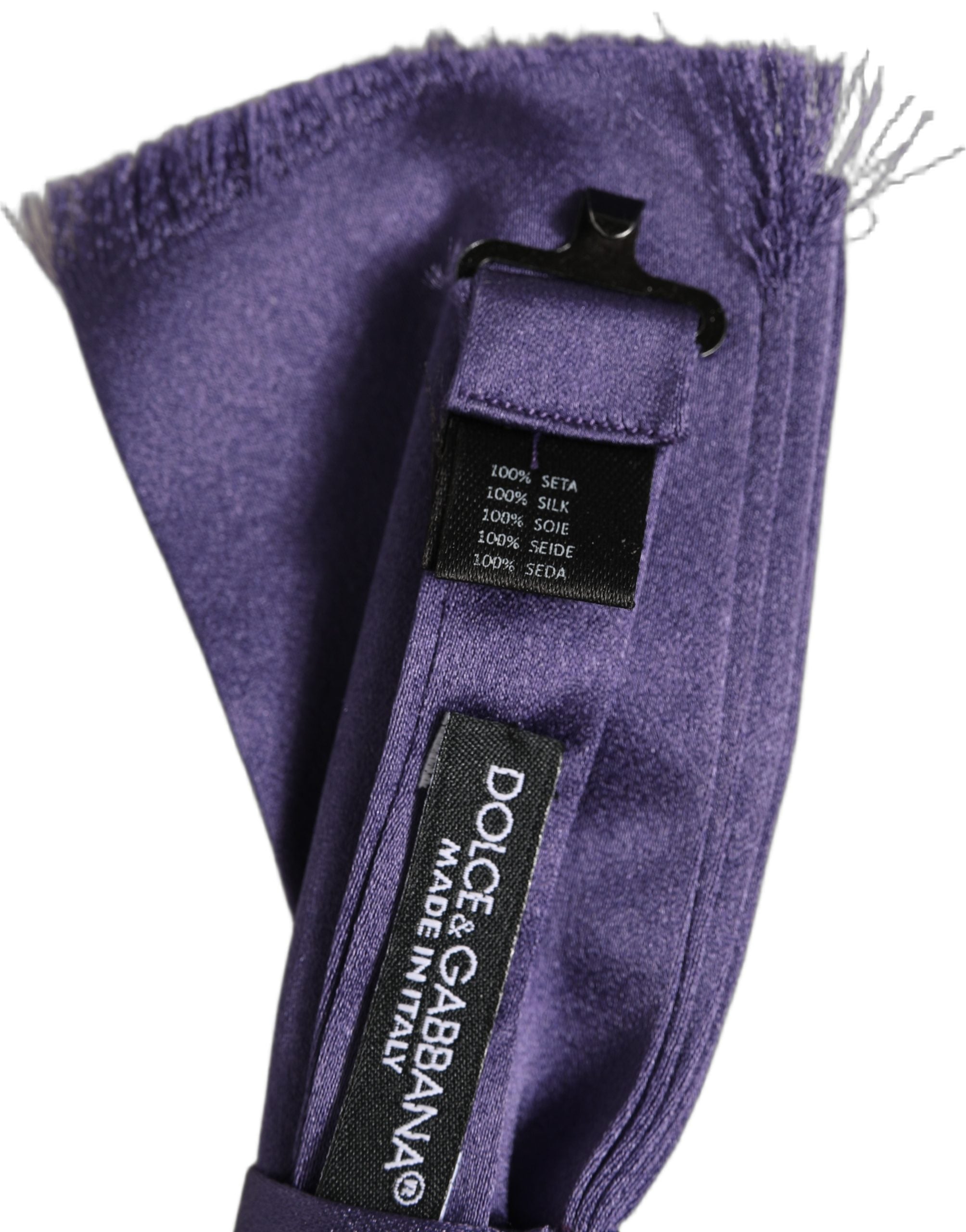 Dolce & Gabbana Dolce & Gabbana Men Purple 100% Silk Adjustable Neck Papillon Bow Men's Tie