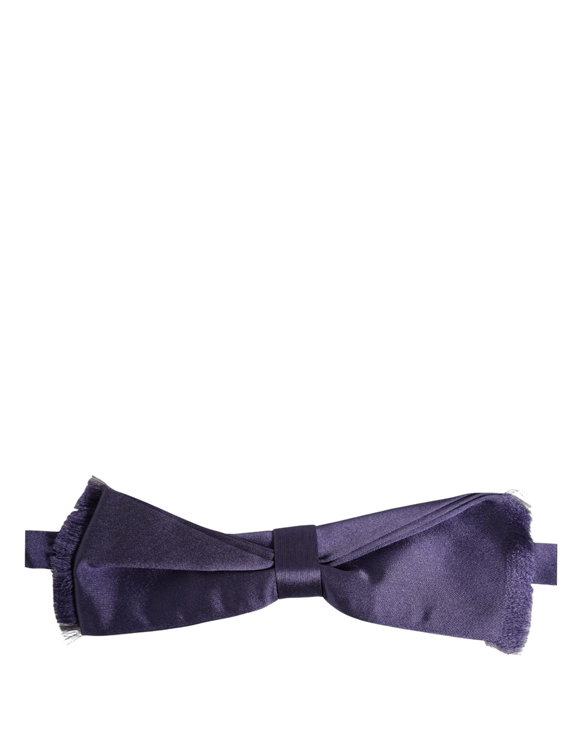 Dolce & Gabbana Dolce & Gabbana Men Purple 100% Silk Adjustable Neck Papillon Bow Men's Tie
