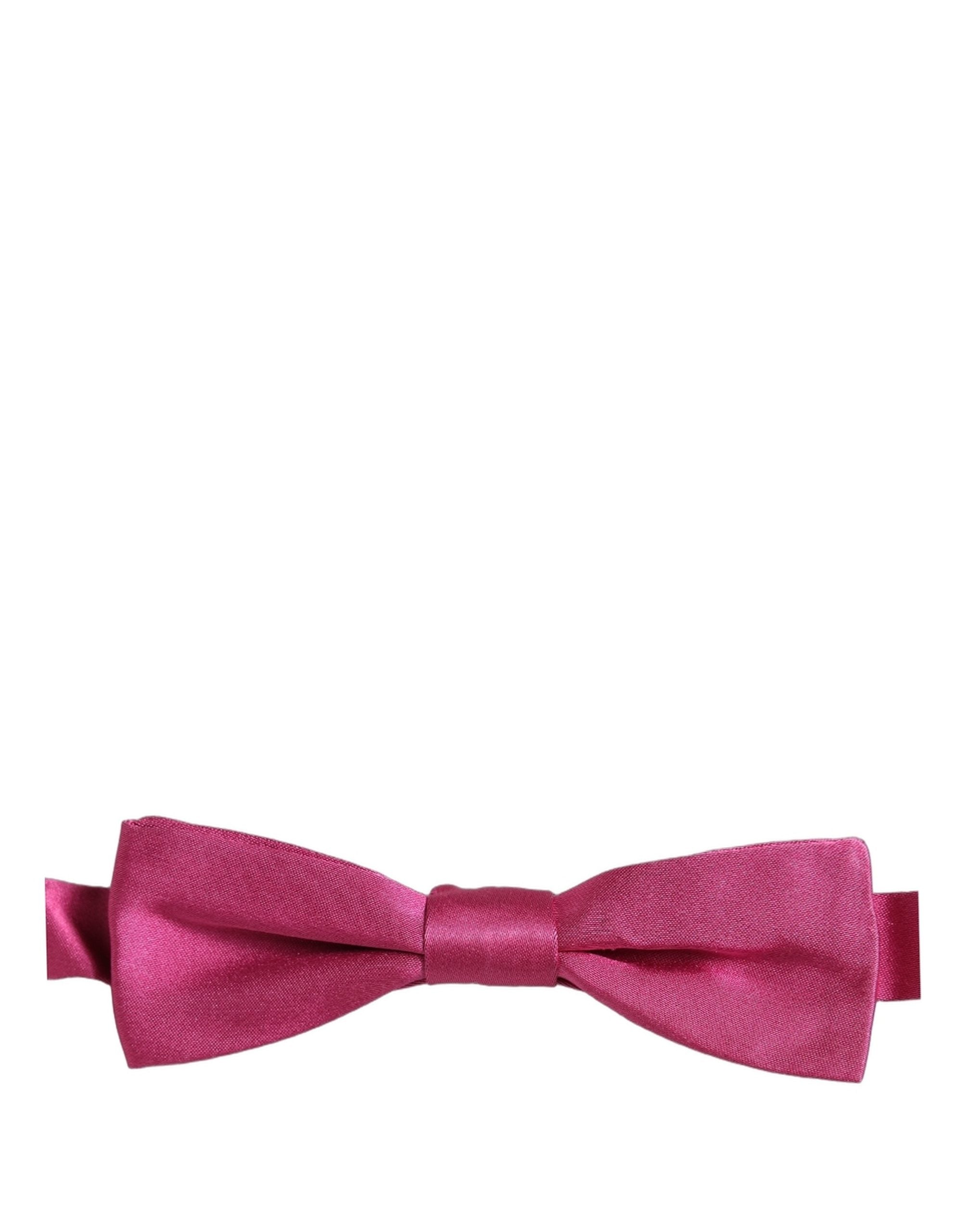Dolce & Gabbana Dolce & Gabbana Men Pink 100% Silk Adjustable Neck Papillon Bow Men's Tie