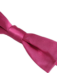 Dolce & Gabbana Dolce & Gabbana Men Pink 100% Silk Adjustable Neck Papillon Bow Men's Tie