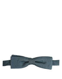 Dolce & Gabbana Dolce & Gabbana Men Steel Blue 100% Silk Adjustable Neck Papillon Bow Men's Tie