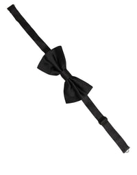 Dolce & Gabbana Dolce & Gabbana Men Black 100% Silk Adjustable Neck Papillon Bow Men's Tie
