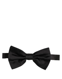 Dolce & Gabbana Dolce & Gabbana Men Black 100% Silk Adjustable Neck Papillon Bow Men's Tie