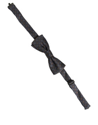 Dolce & Gabbana Dolce & Gabbana Men Dark Gray Geometric Adjustable Neck Bow Men's Tie