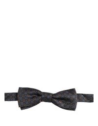 Dolce & Gabbana Dolce & Gabbana Men Dark Gray Geometric Adjustable Neck Bow Men's Tie