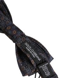 Dolce & Gabbana Dolce & Gabbana Men Dark Gray Geometric Adjustable Neck Bow Men's Tie