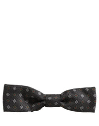 Dolce & Gabbana Dolce & Gabbana Men Dark Gray Geometric Adjustable Bow Men's Tie