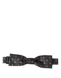 Dolce & Gabbana Dolce & Gabbana Men Dark Gray Geometric Adjustable Bow Men's Tie