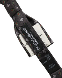 Dolce & Gabbana Dolce & Gabbana Men Dark Gray Geometric Adjustable Bow Men's Tie