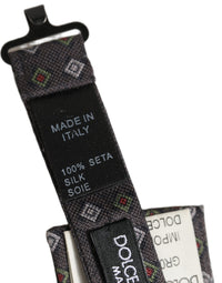Dolce & Gabbana Dolce & Gabbana Men Dark Gray Geometric Adjustable Bow Men's Tie
