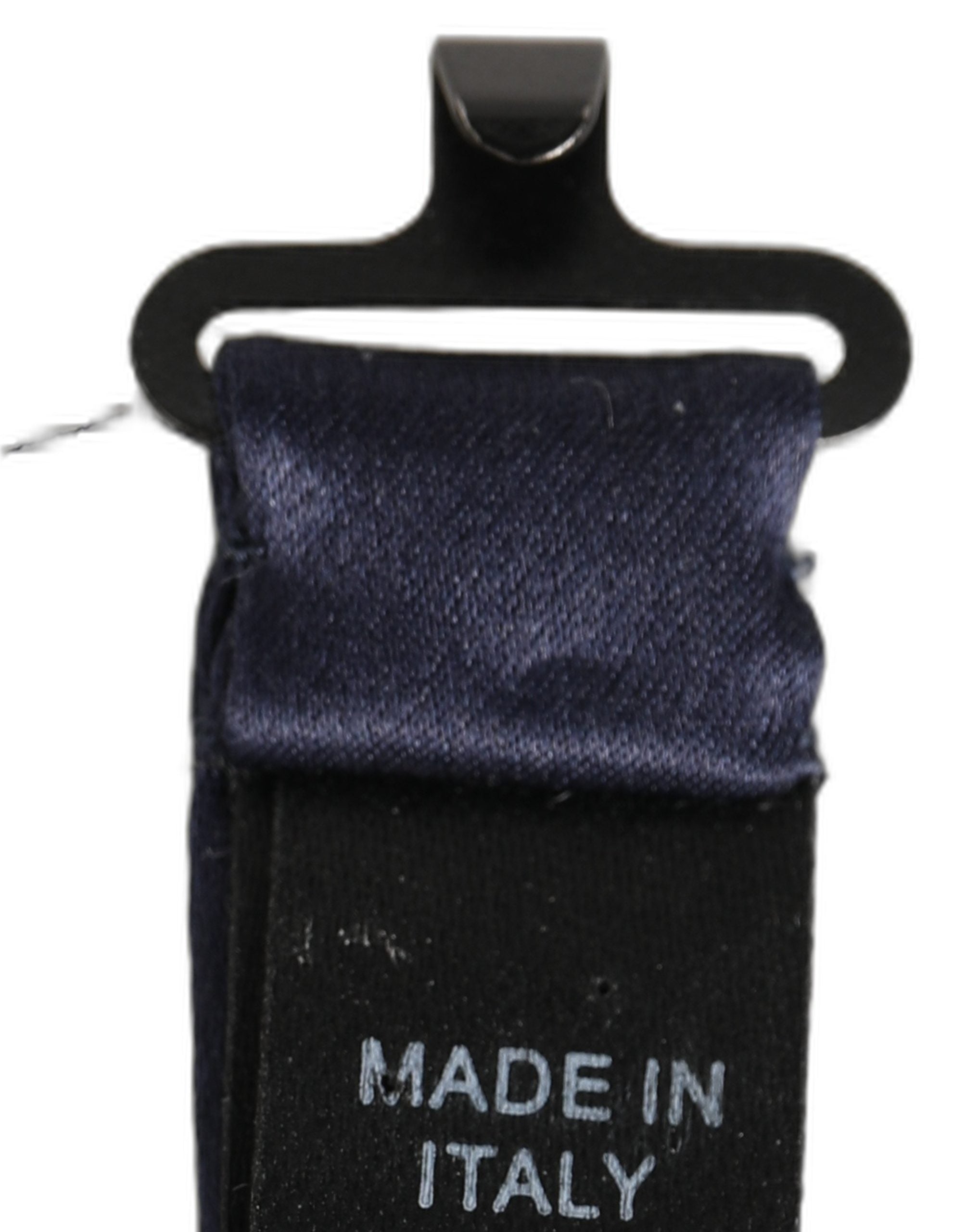 Dolce & Gabbana Dolce & Gabbana Dark Blue 100% Silk Adjustable Neck Papillon Bow Men's Tie