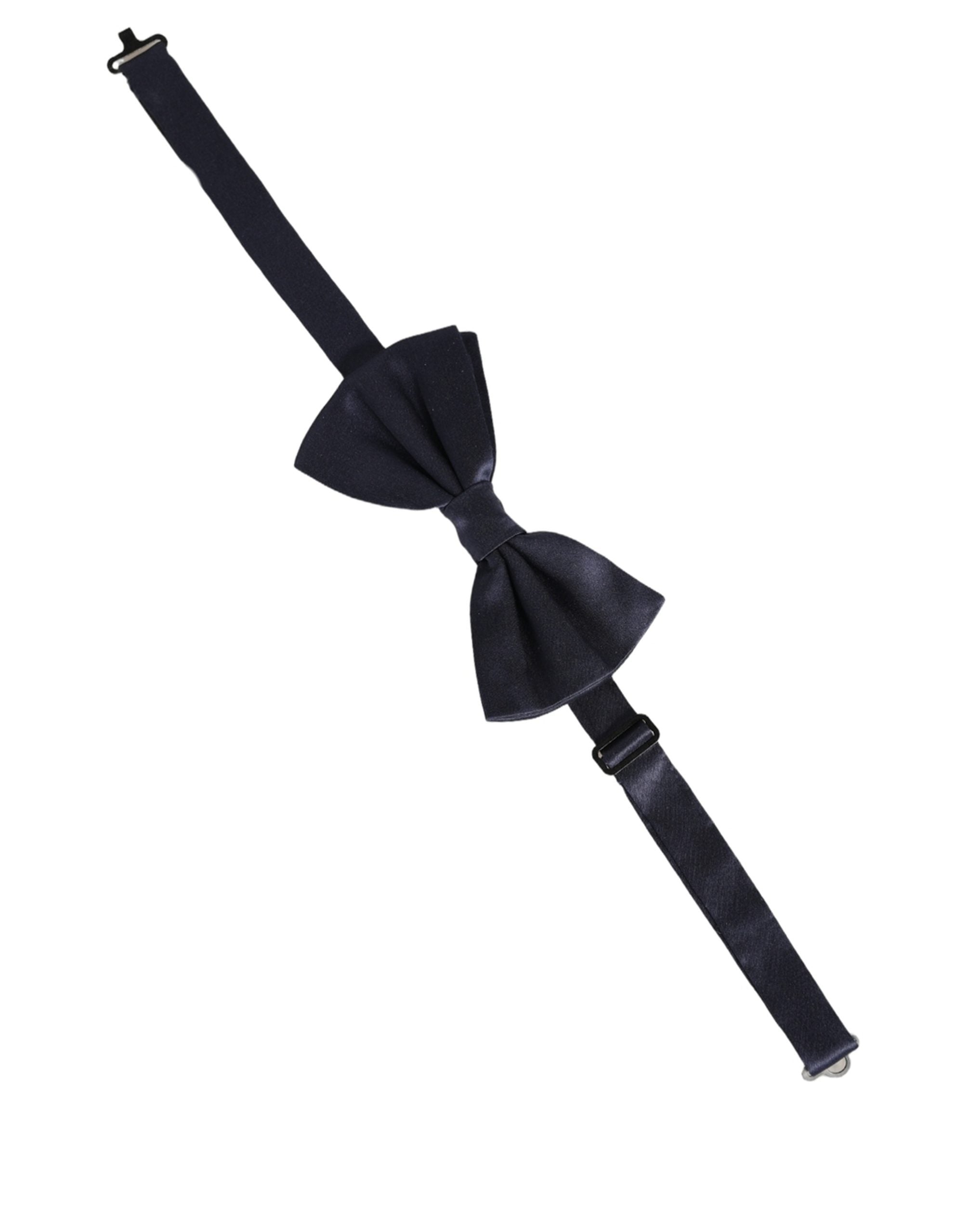 Dolce & Gabbana Dolce & Gabbana Dark Blue 100% Silk Adjustable Neck Papillon Bow Men's Tie