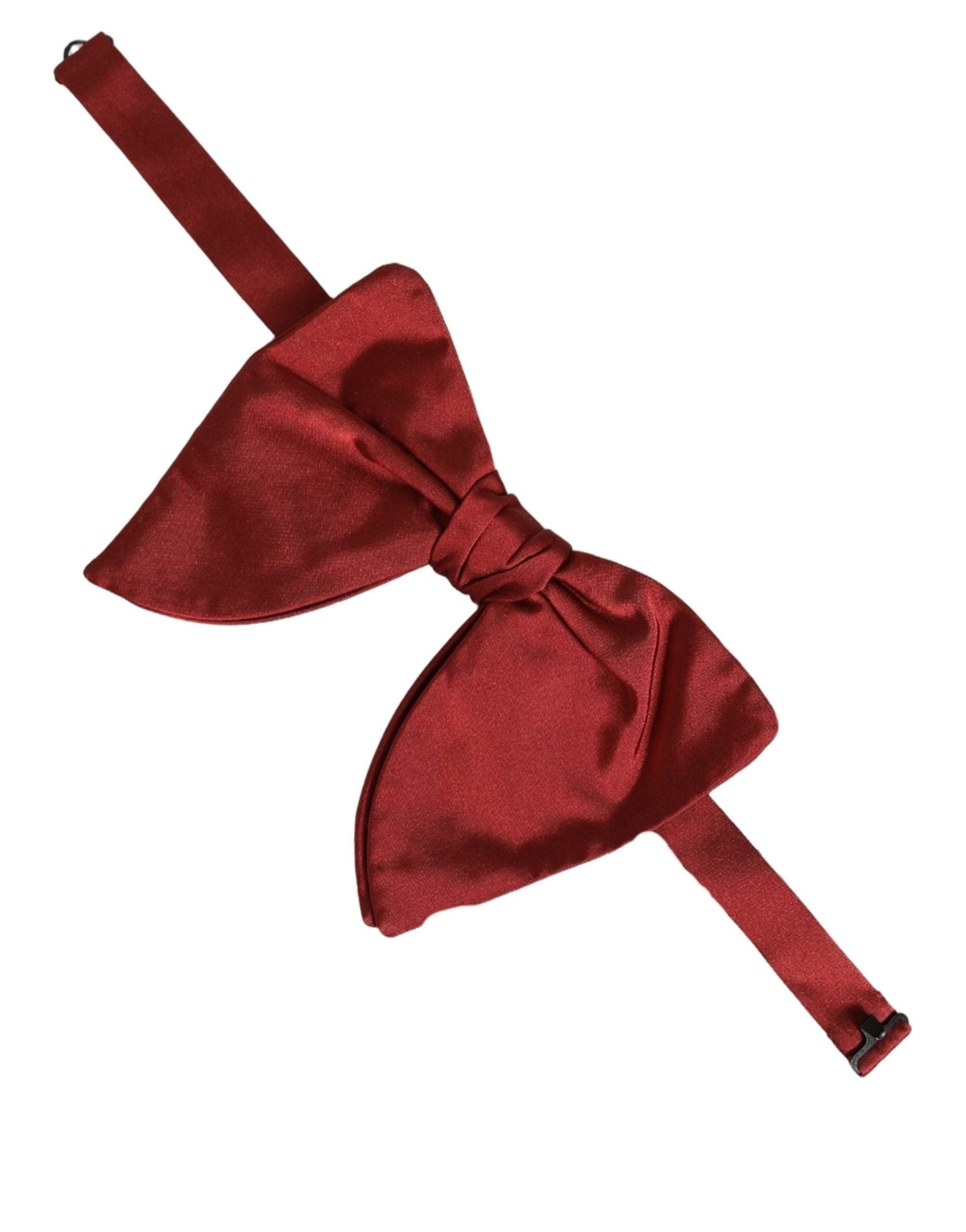 Dolce & Gabbana Dolce & Gabbana Men Red 100% Silk Adjustable Neck Papillon Bow Men's Tie