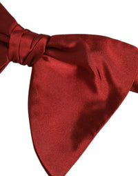 Dolce & Gabbana Dolce & Gabbana Men Red 100% Silk Adjustable Neck Papillon Bow Men's Tie