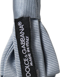 Dolce & Gabbana Dolce & Gabbana Men Light Blue Silk Adjustable Neck Papillon Bow Men's Tie