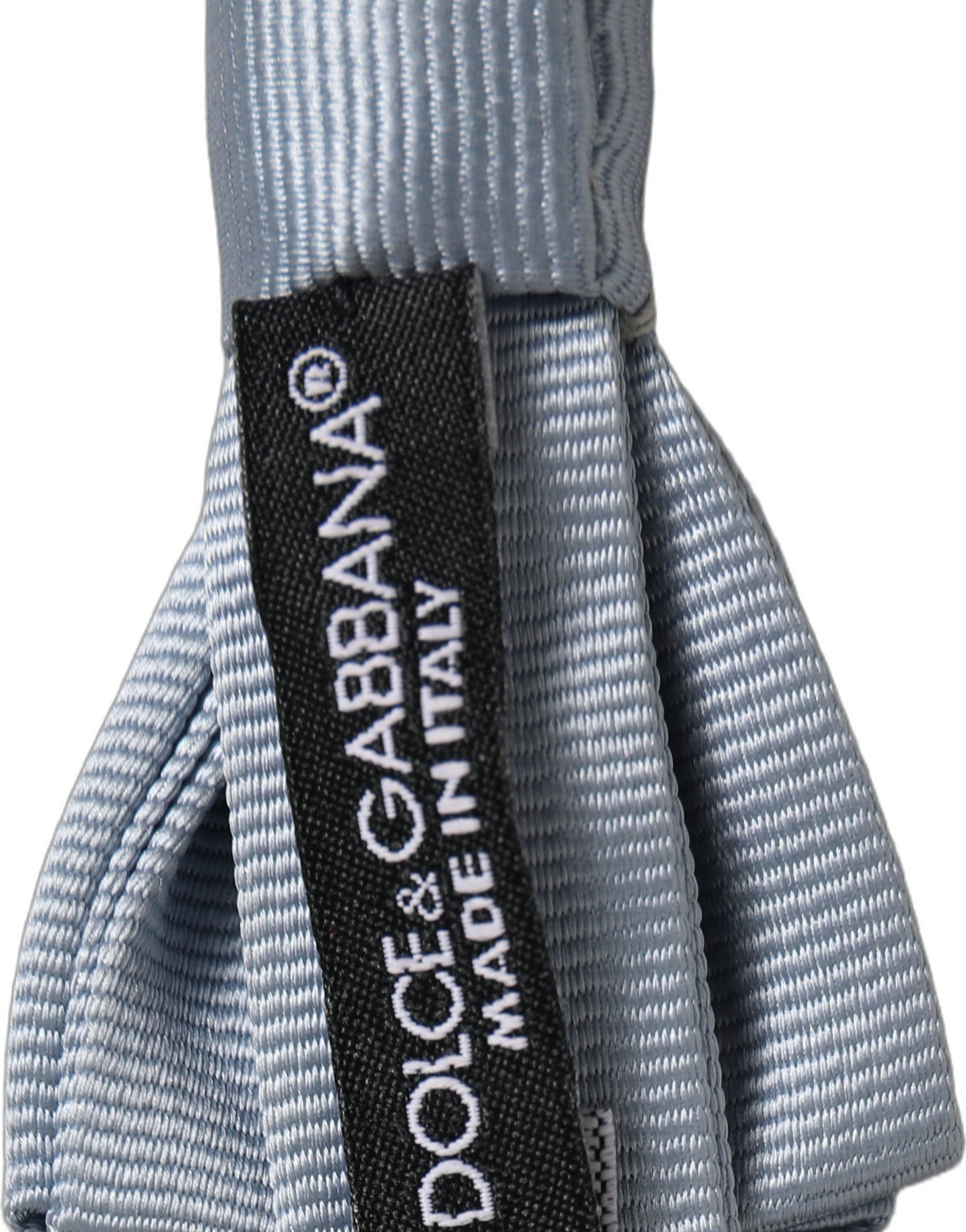 Dolce & Gabbana Dolce & Gabbana Men Light Blue Silk Adjustable Neck Papillon Bow Men's Tie