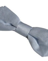 Dolce & Gabbana Dolce & Gabbana Men Light Blue Silk Adjustable Neck Papillon Bow Men's Tie