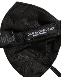 Dolce & Gabbana Dolce & Gabbana Men Black Patterned Adjustable Neck Papillon Bow Men's Tie