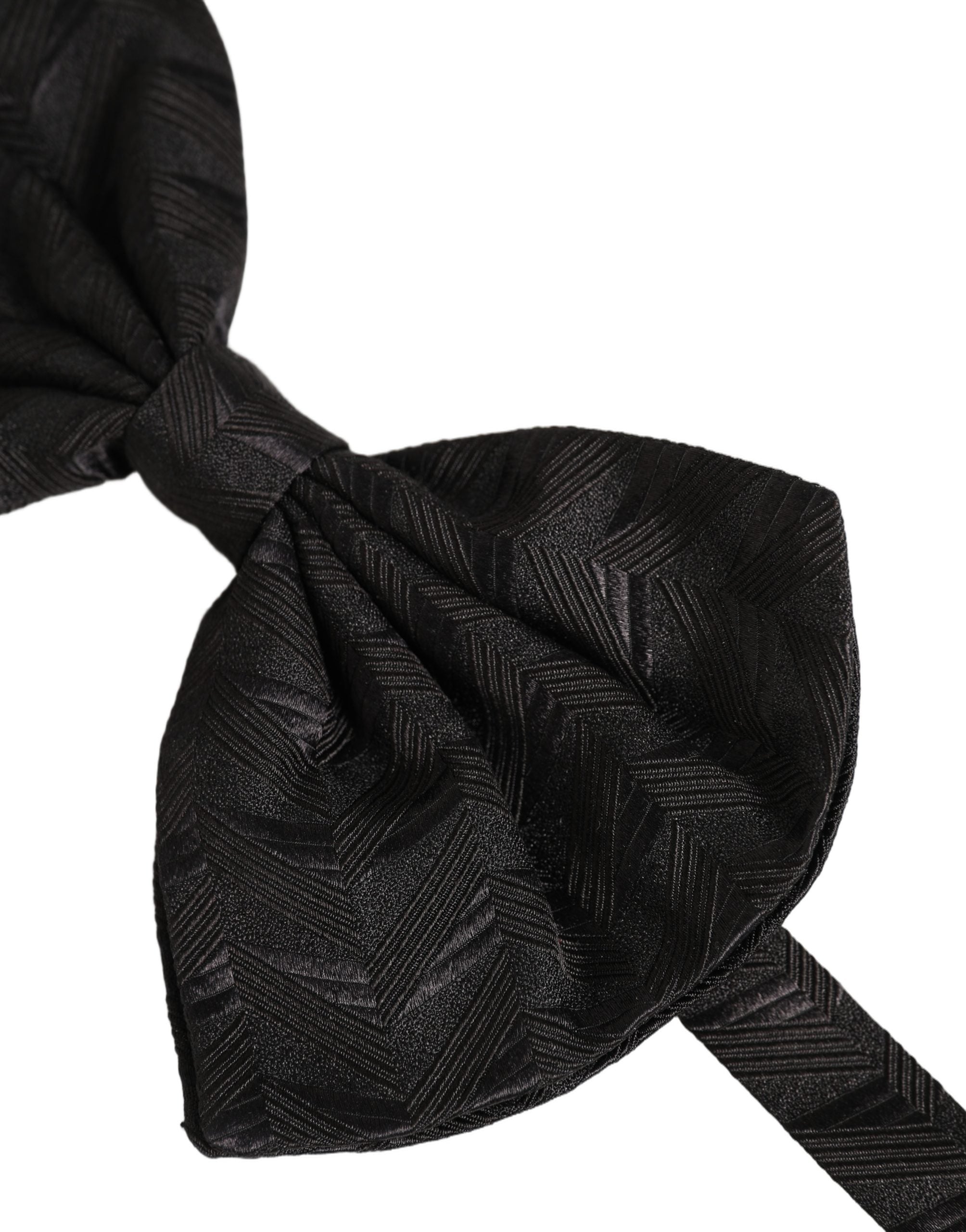 Dolce & Gabbana Dolce & Gabbana Men Black Patterned Adjustable Neck Papillon Bow Men's Tie