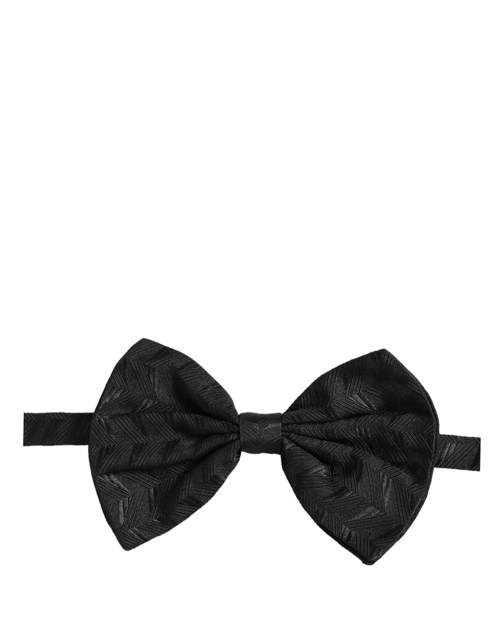 Dolce & Gabbana Dolce & Gabbana Men Black Patterned Adjustable Neck Papillon Bow Men's Tie