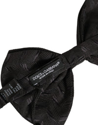 Dolce & Gabbana Dolce & Gabbana Men Black Patterned Adjustable Neck Papillon Bow Men's Tie