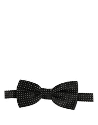Dolce & Gabbana Dolce & Gabbana Men Black White PolkaDot Adjustable Bow Men's Tie