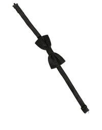 Dolce & Gabbana Dolce & Gabbana Men Black White PolkaDot Adjustable Bow Men's Tie