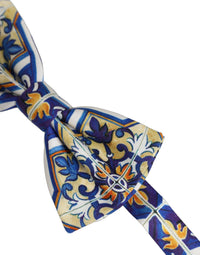 Dolce & Gabbana Dolce & Gabbana Men Multicolor Majolica Adjustable Neck Papillon Bow Men's Tie