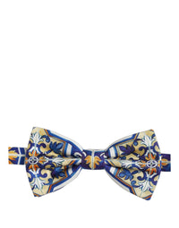 Dolce & Gabbana Dolce & Gabbana Men Multicolor Majolica Adjustable Neck Papillon Bow Men's Tie