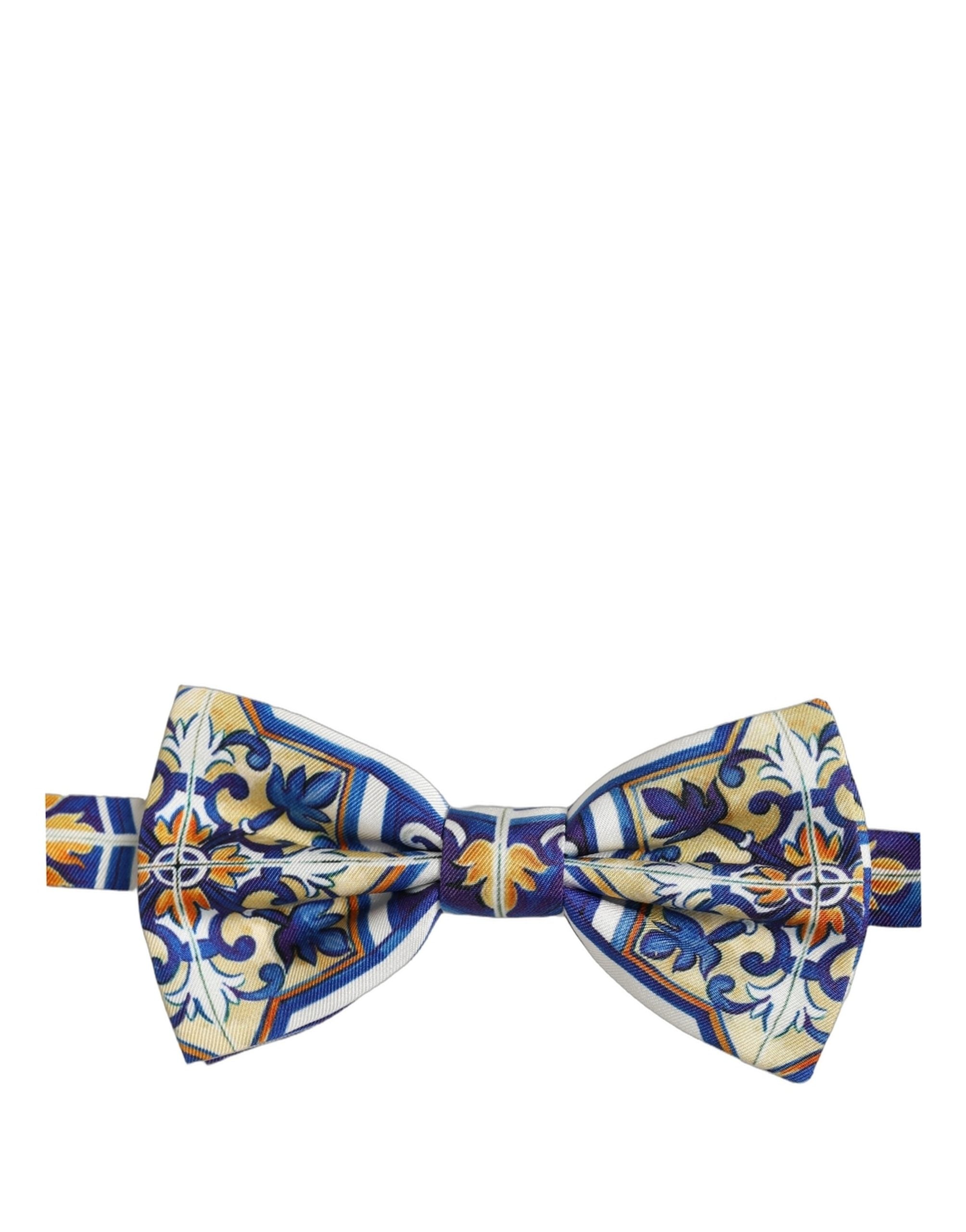 Dolce & Gabbana Dolce & Gabbana Men Multicolor Majolica Adjustable Neck Papillon Bow Men's Tie