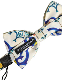 Dolce & Gabbana Dolce & Gabbana Men Multicolor Majolica Adjustable Neck Papillon Bow Men's Tie