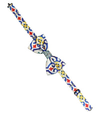 Dolce & Gabbana Dolce & Gabbana Men Multicolor Majolica Adjustable Neck Papillon Bow Men's Tie