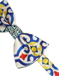 Dolce & Gabbana Dolce & Gabbana Men Multicolor Majolica Adjustable Neck Papillon Bow Men's Tie
