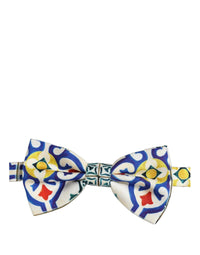 Dolce & Gabbana Dolce & Gabbana Men Multicolor Majolica Adjustable Neck Papillon Bow Men's Tie