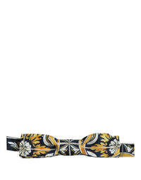 Dolce & Gabbana Dolce & Gabbana Multicolor Damask Style Adjustable Neck Papillon Bow Men's Tie