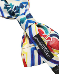 Dolce & Gabbana Dolce & Gabbana Men Multicolor Majolica Adjustable Neck Papillon Bow Men's Tie