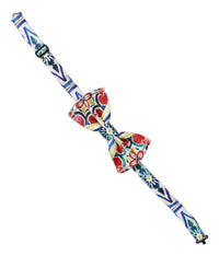Dolce & Gabbana Dolce & Gabbana Men Multicolor Majolica Adjustable Neck Papillon Bow Men's Tie