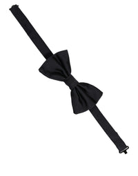 Dolce & Gabbana Dolce & Gabbana Men Black 100% Silk Adjustable Neck Papillon Bow Men's Tie