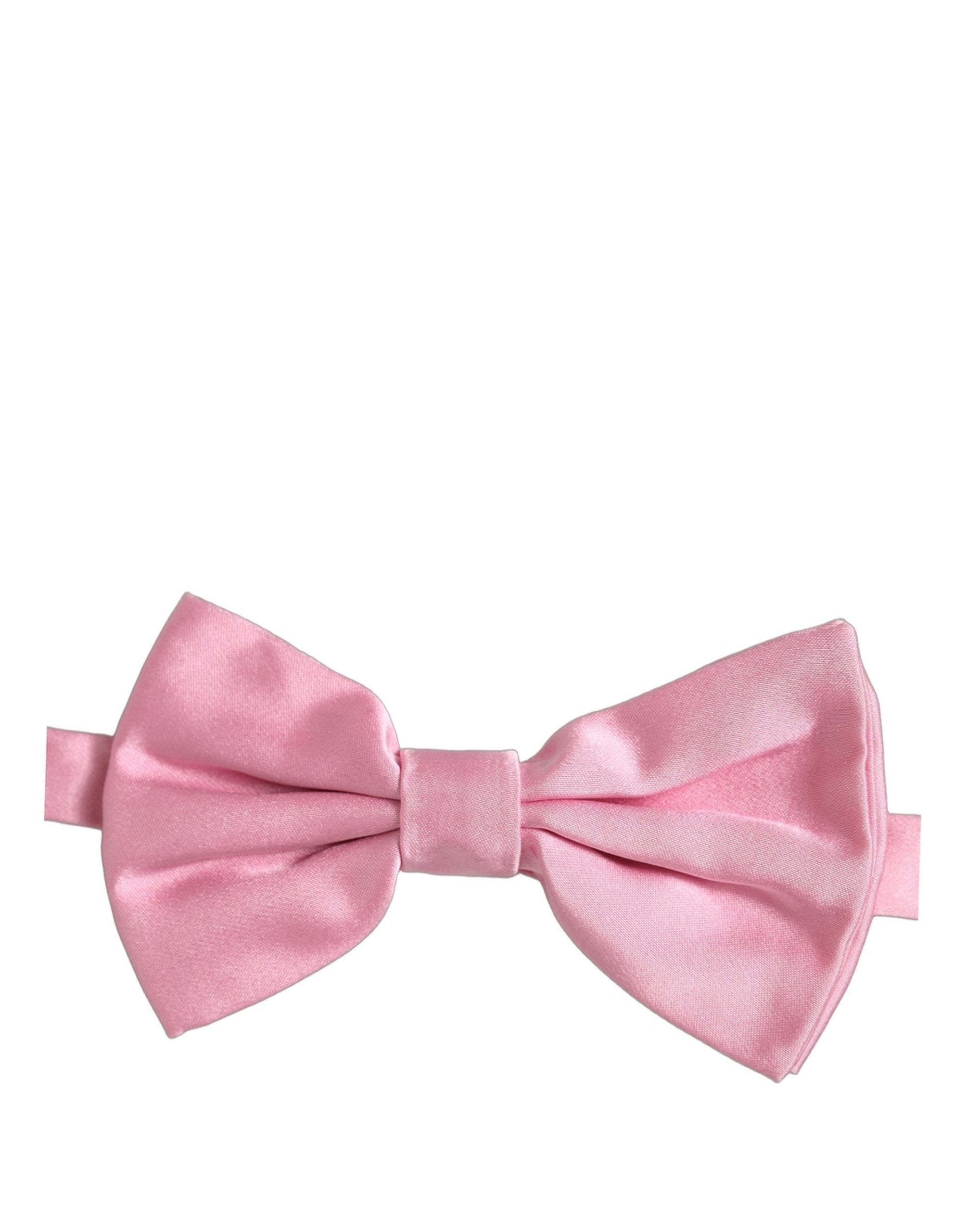 Dolce & Gabbana Dolce & Gabbana Men Pink 100% Silk Adjustable Neck Papillon Bow Men's Tie