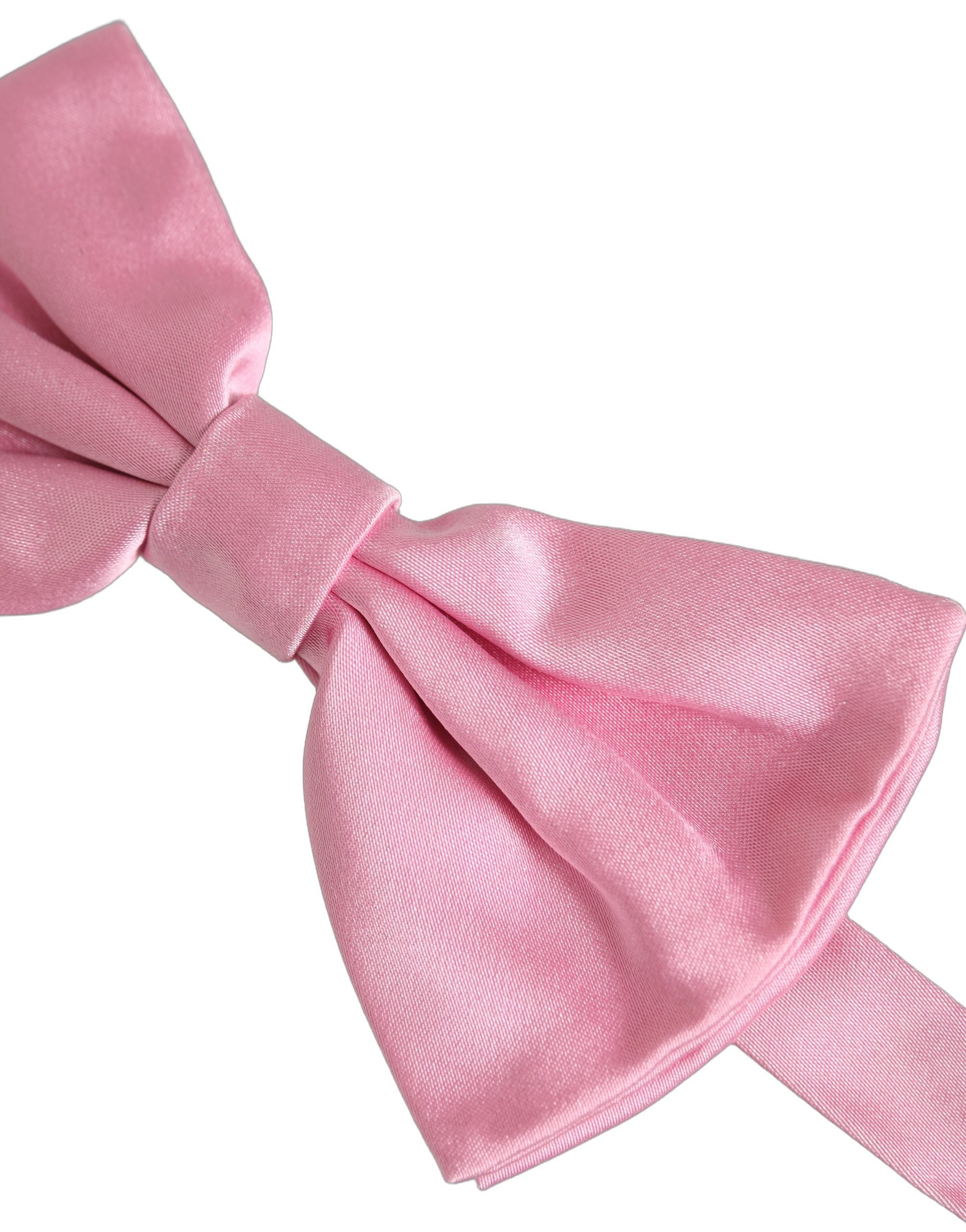 Dolce & Gabbana Dolce & Gabbana Men Pink 100% Silk Adjustable Neck Papillon Bow Men's Tie