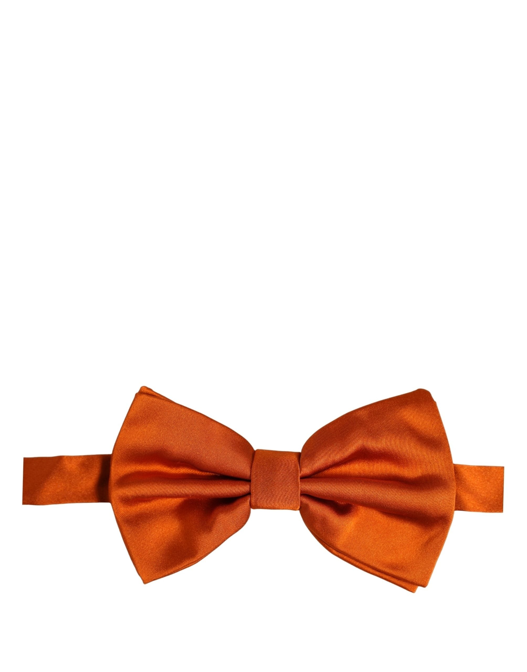 Dolce & Gabbana Dolce & Gabbana Men Orange 100% Silk Adjustable Neck Papillon Bow Men's Tie