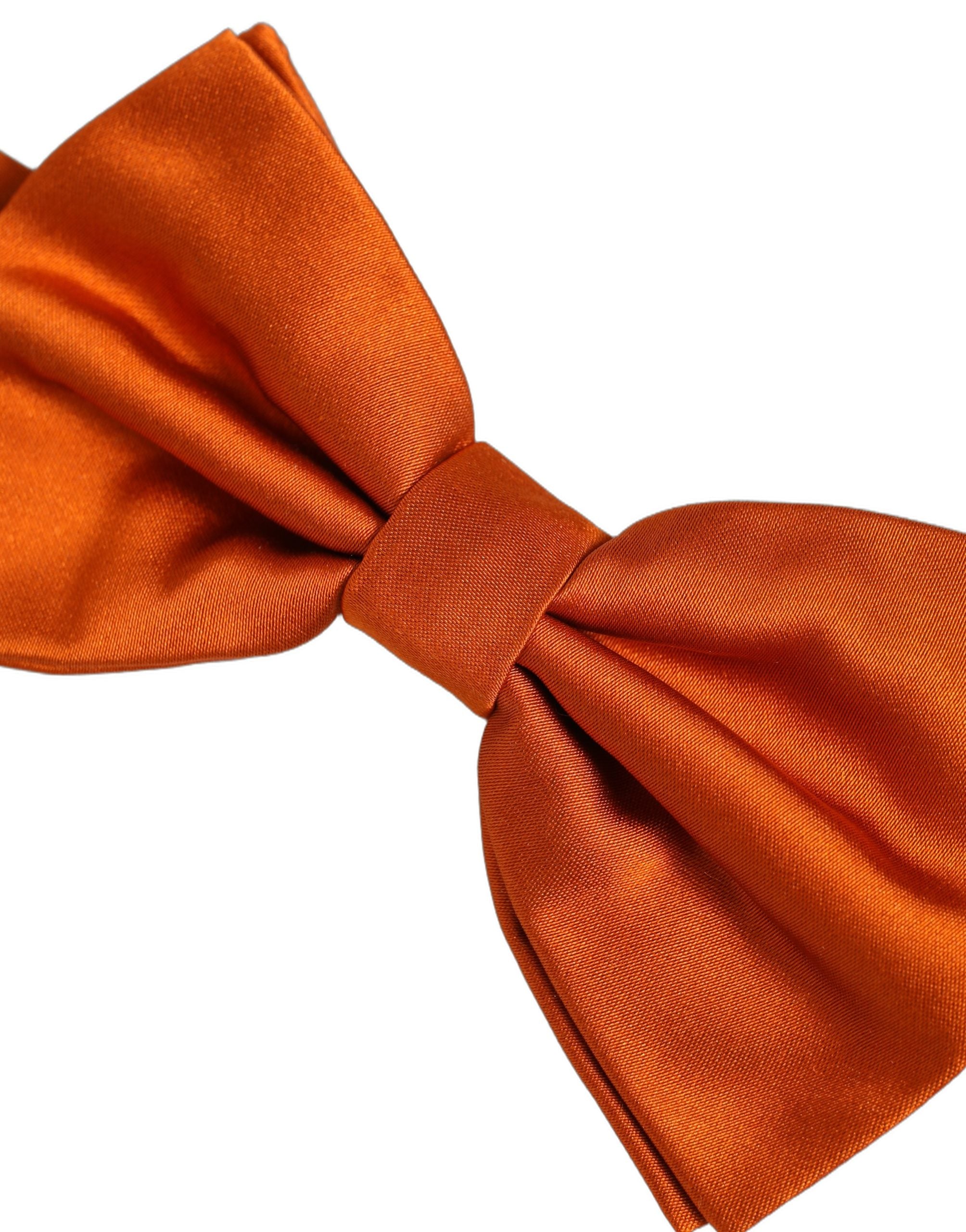 Dolce & Gabbana Dolce & Gabbana Men Orange 100% Silk Adjustable Neck Papillon Bow Men's Tie