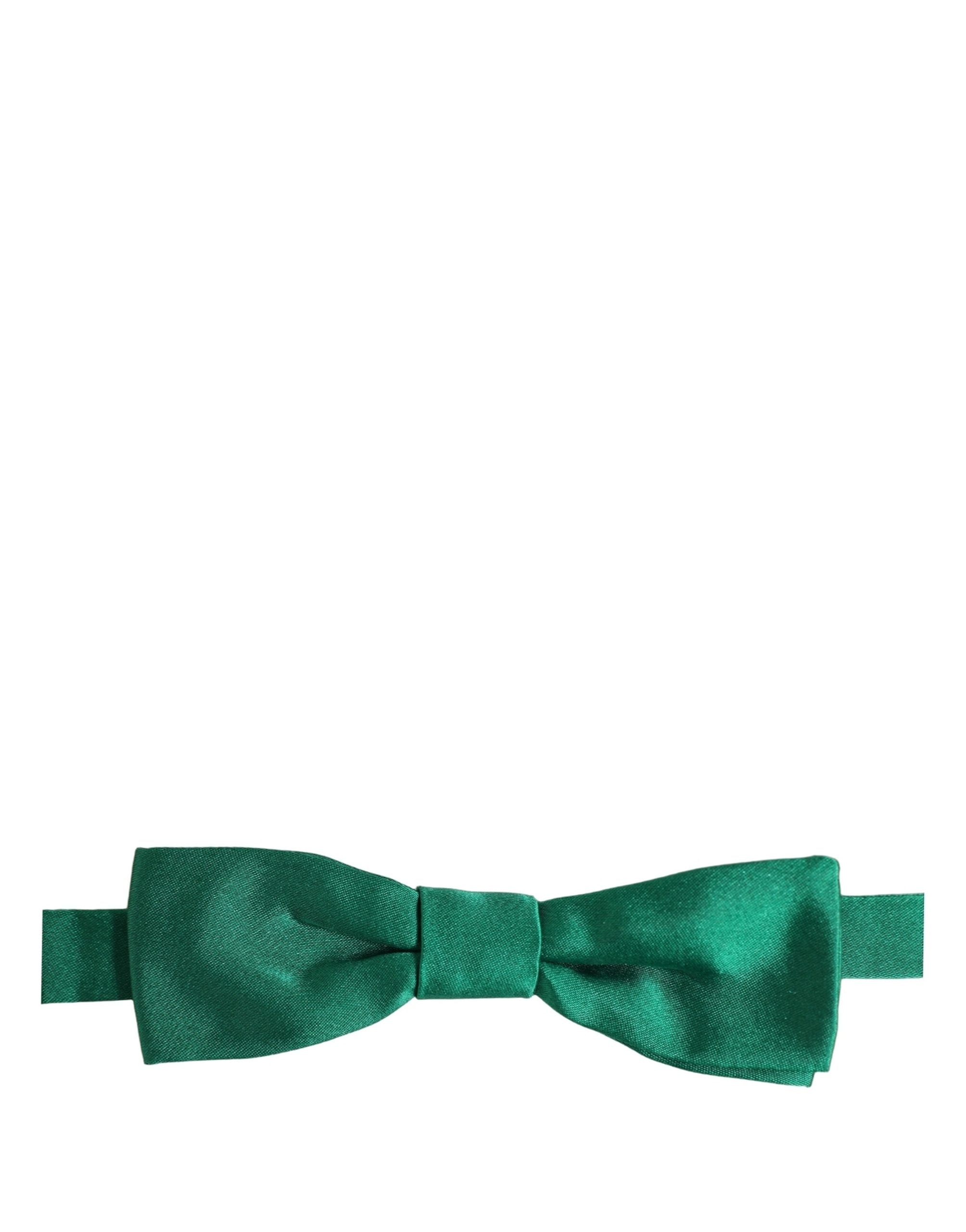Dolce & Gabbana Dolce & Gabbana Men Green 100% Silk Adjustable Neck Papillon Bow Men's Tie