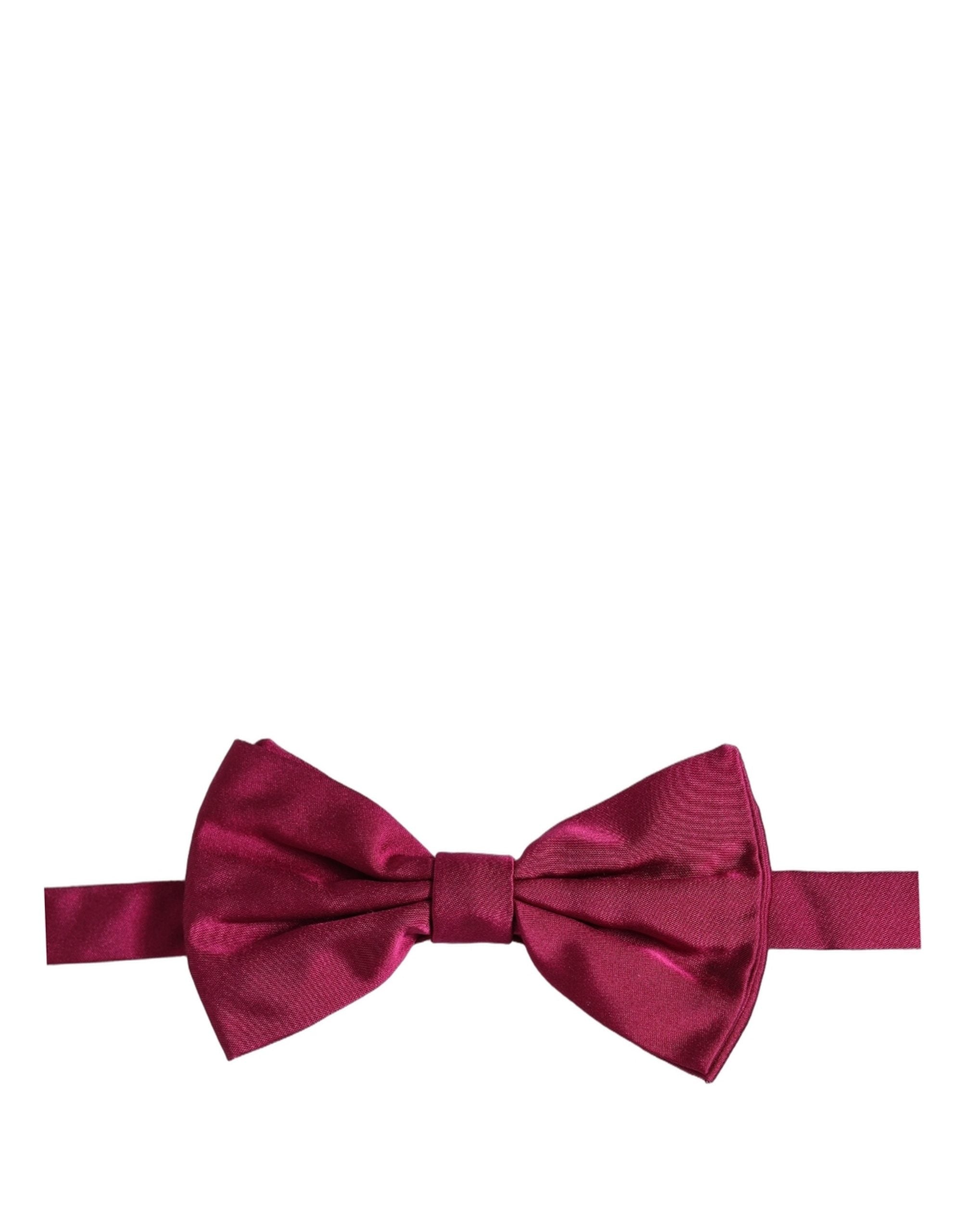 Dolce & Gabbana Dolce & Gabbana Men Burgundy Silk Adjustable Neck Papillon Bow Men's Tie