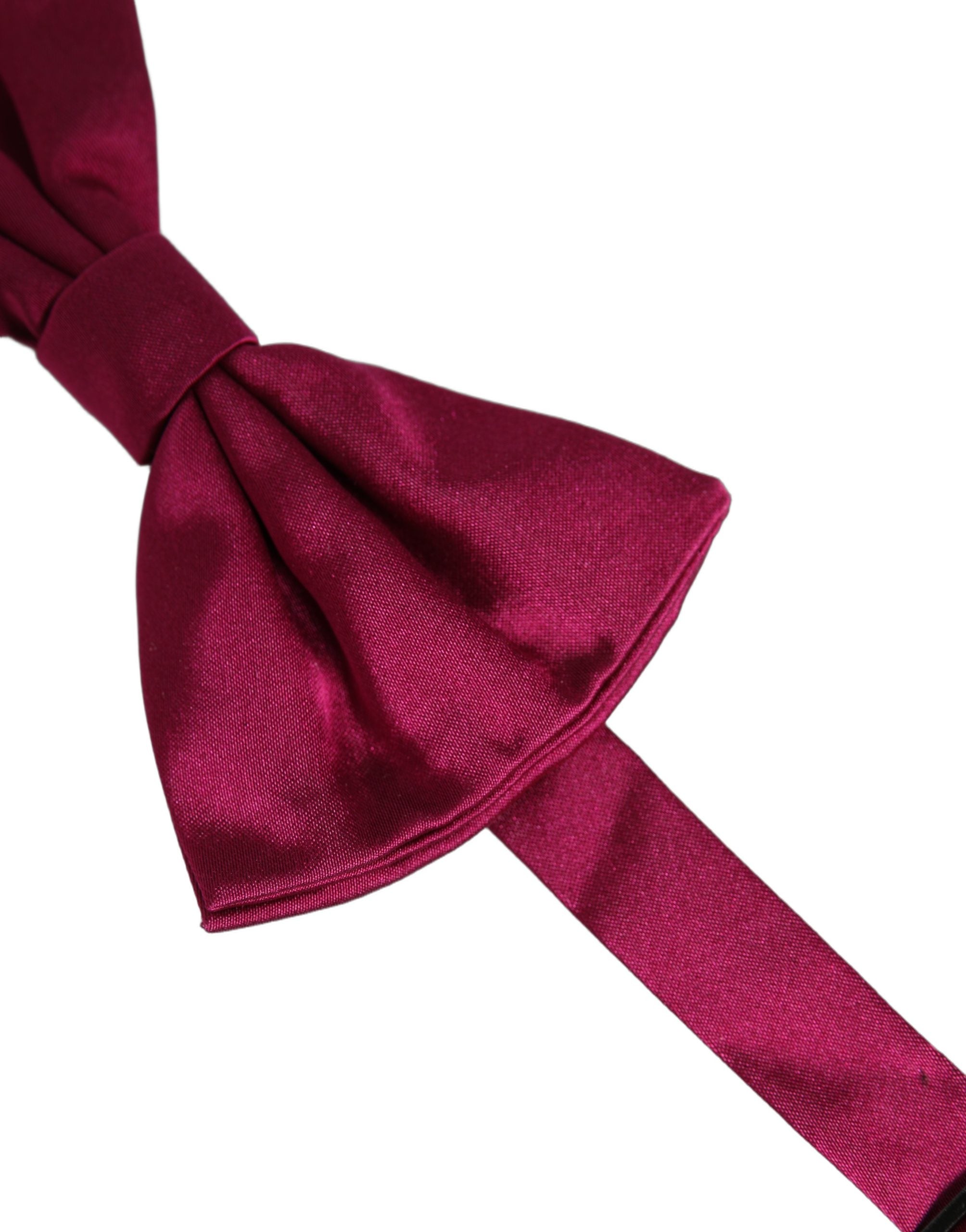 Dolce & Gabbana Dolce & Gabbana Men Burgundy Silk Adjustable Neck Papillon Bow Men's Tie