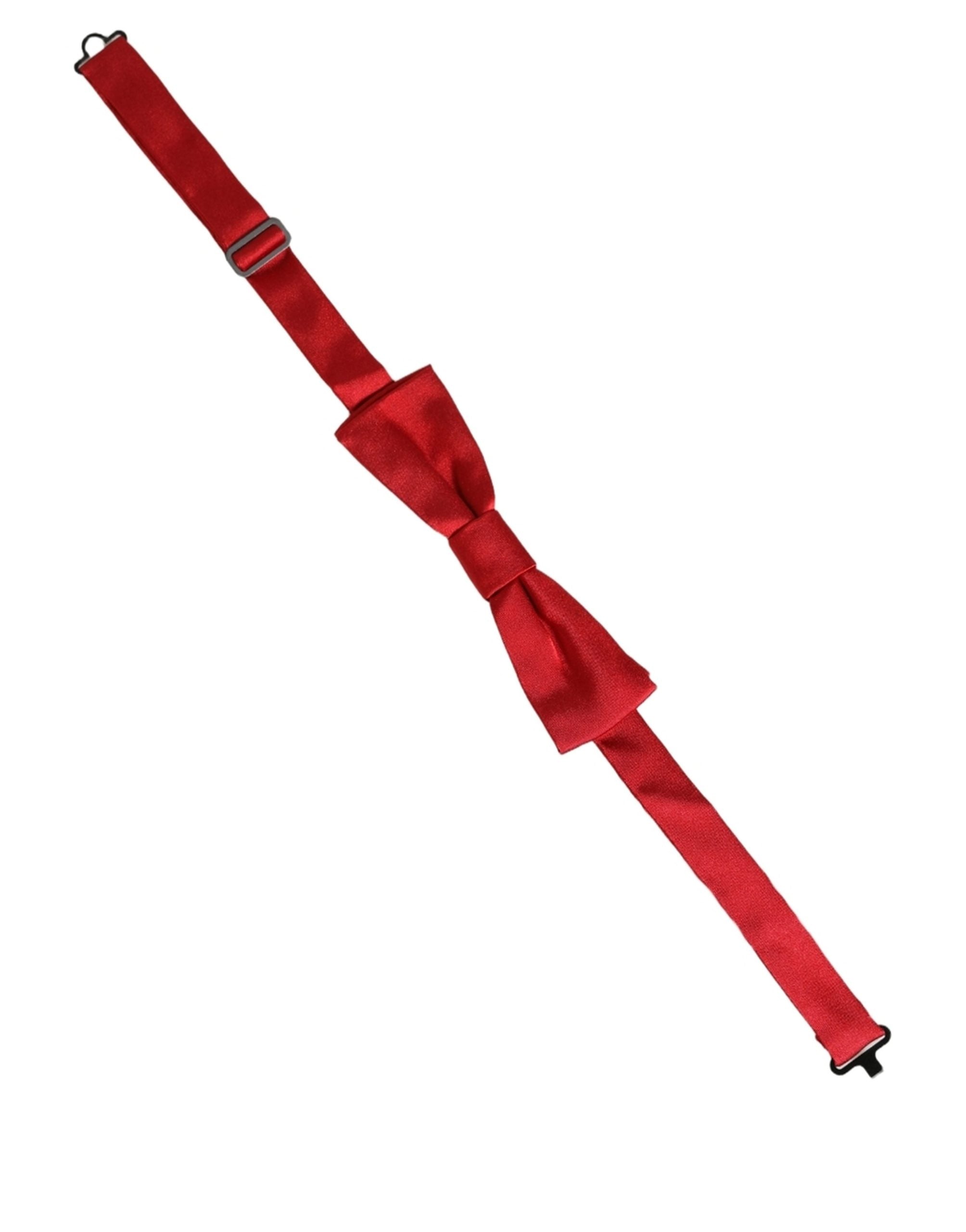 Dolce & Gabbana Dolce & Gabbana Men Red 100% Silk Adjustable Neck Papillon Bow Men's Tie